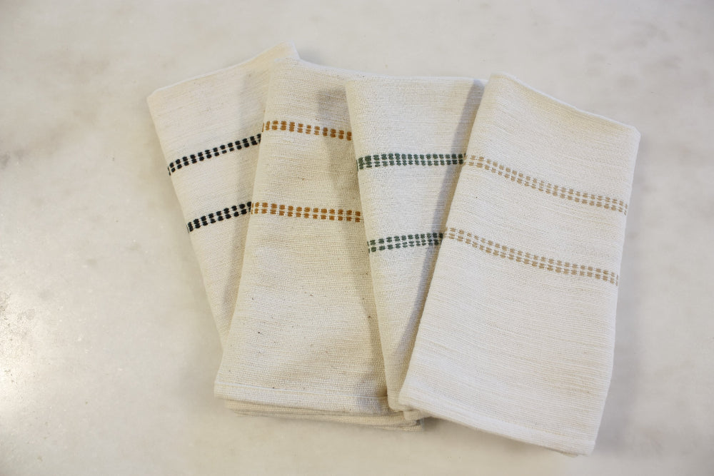 Chamo Handwoven Ethiopian Cotton Napkins | Set of 2