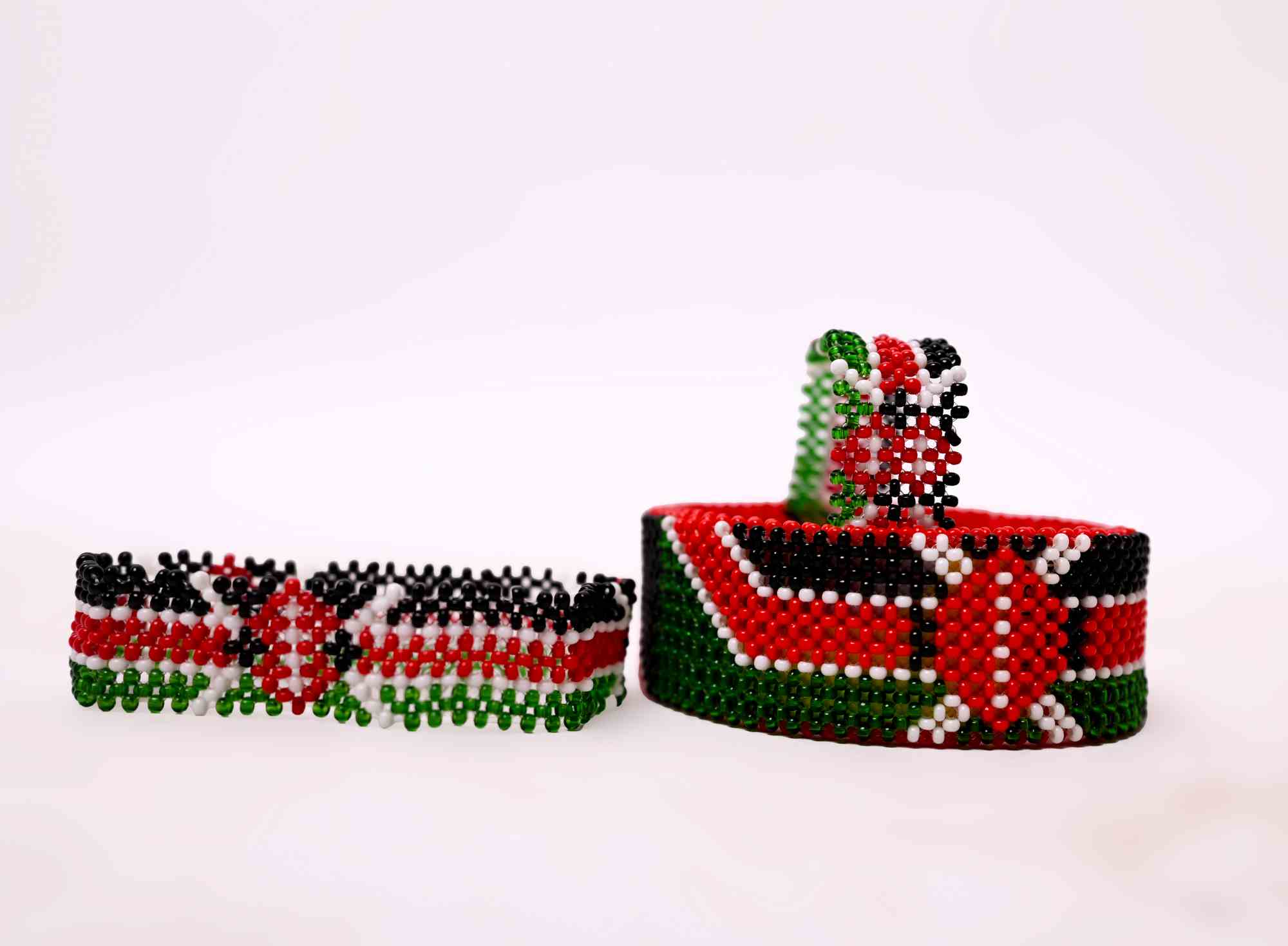 Kenyan Flag Beaded Bracelet