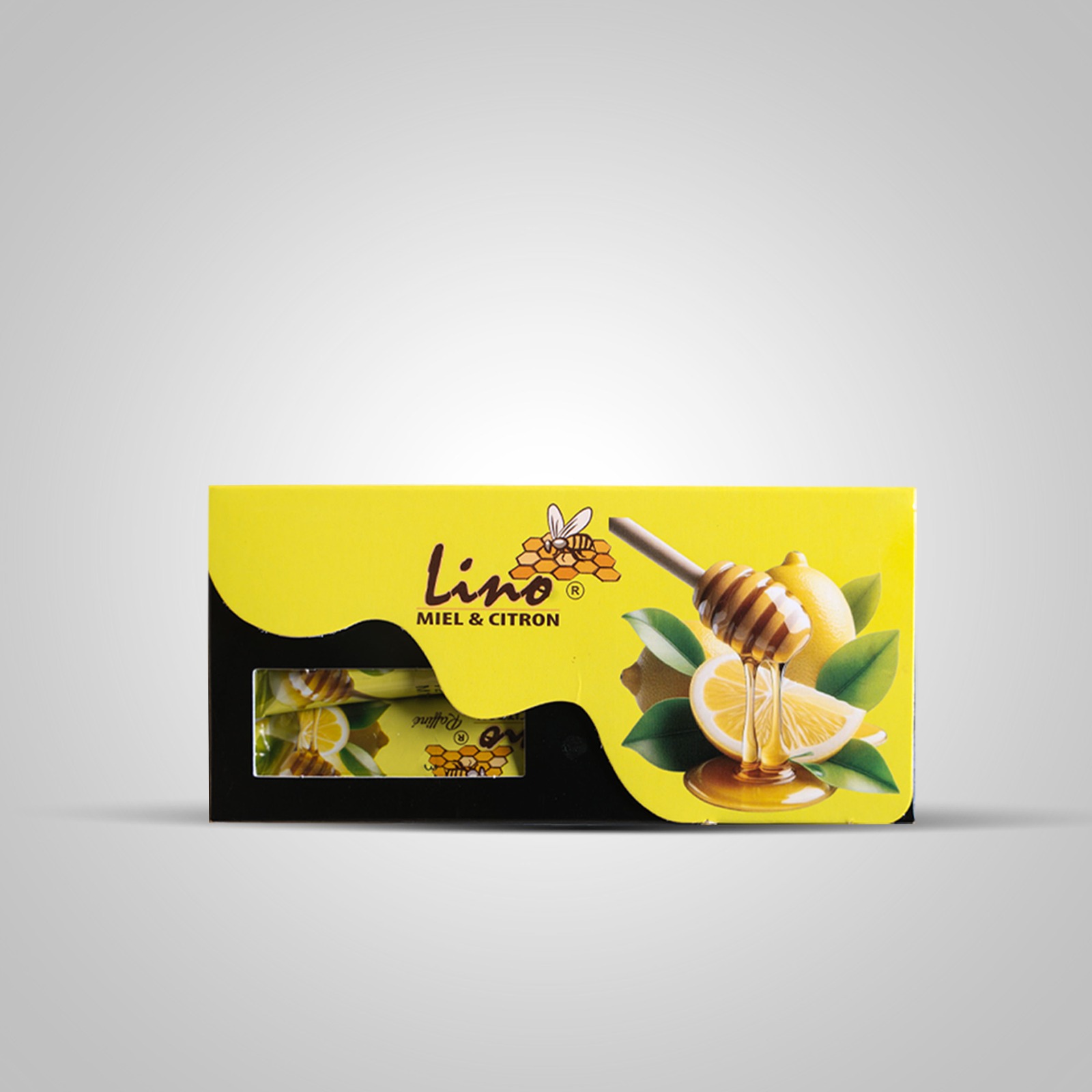 Lino Natural Honey Enriched with Lemon Sticks - 100% Pure Portable Natural Energy