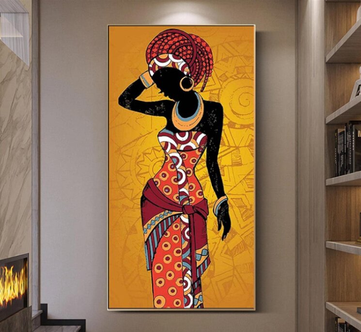 Queen Woman Silhouette Canvas