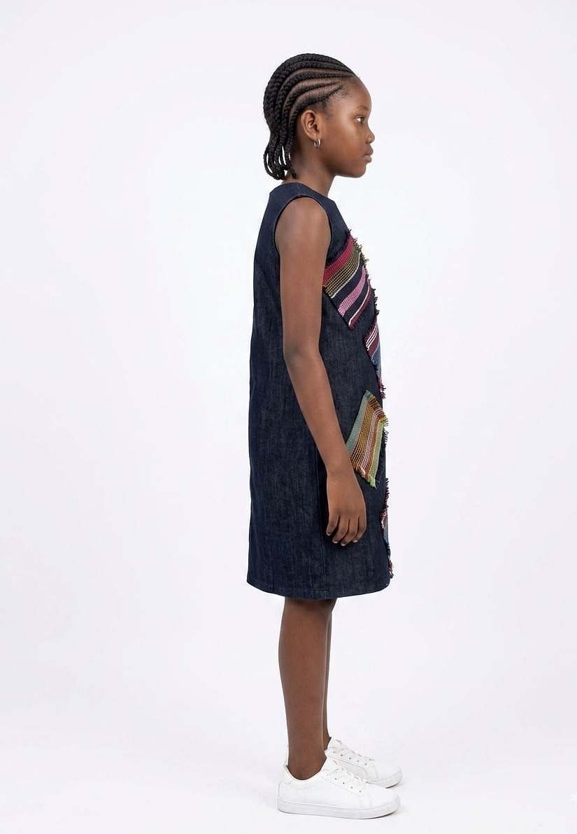 Tofel Kiddies Asooke Denim Dress